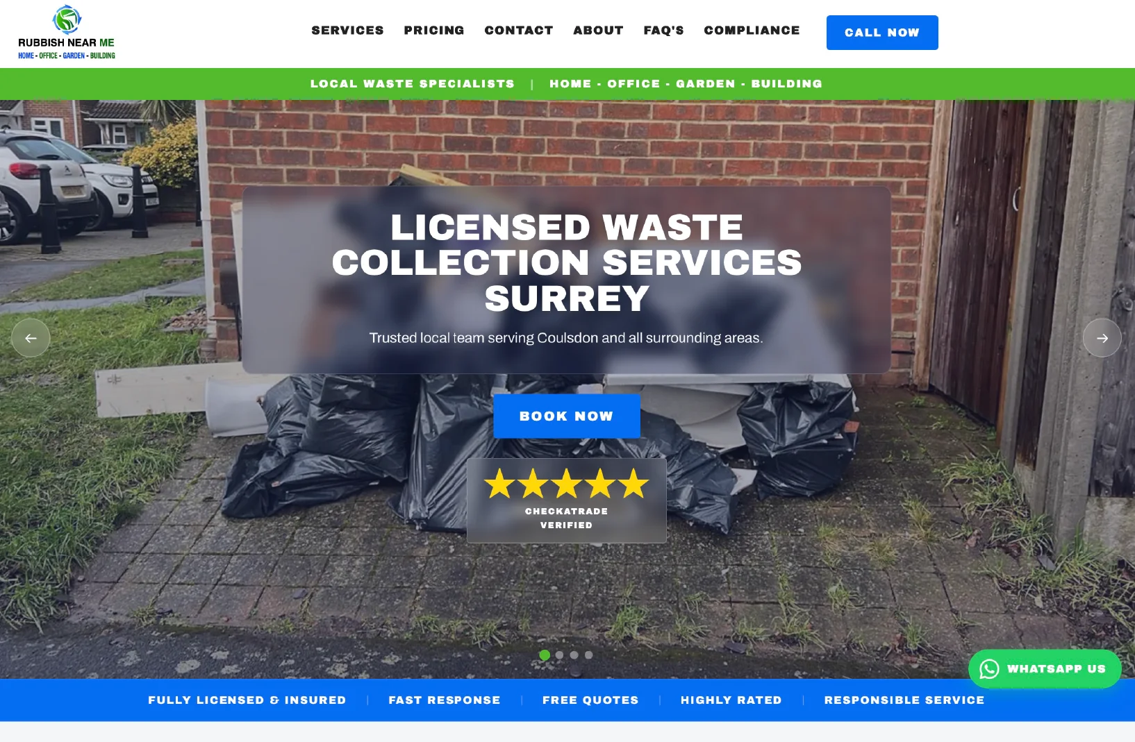 Rubbish Near Me website screenshot